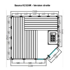Plan sauna K2320R