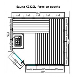 Plan sauna K2320L