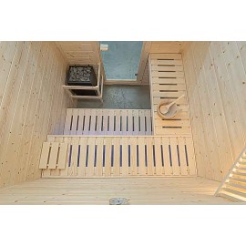 Intérieur du sauna massif B2019