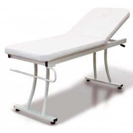 Table massage en acier blanc avec dérouleur pour rouleau de papier