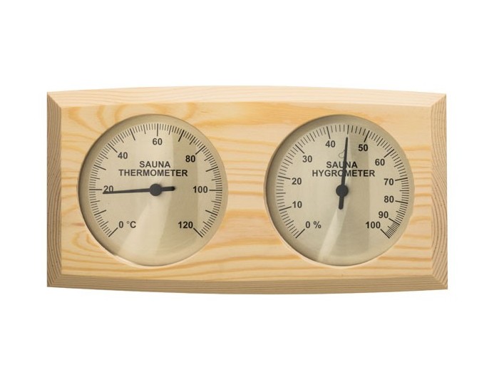 Ancien modèle : Thermomètre / Hygromètre avec support en bois Ma